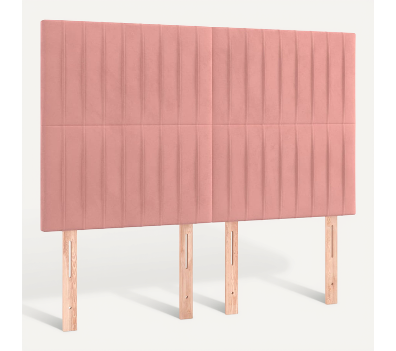 Tête De Lit Rose 144x5x118/128 Cm Velours