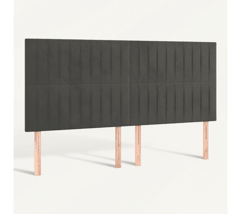 Tête De Lit Gris Foncé 160 X 5 X 118/128 Cm Velours