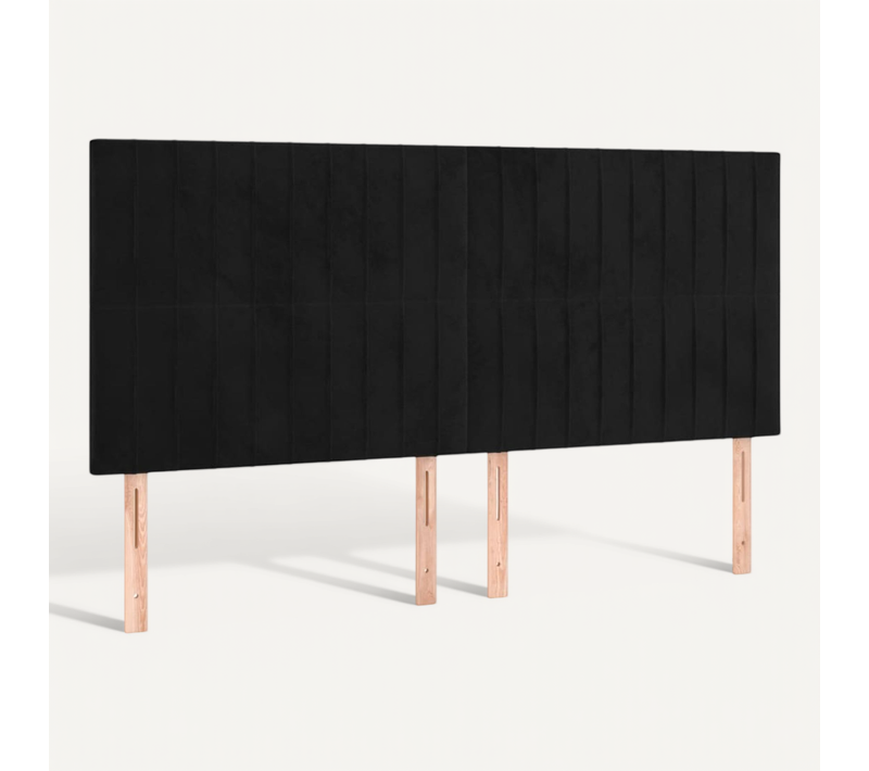 Tête De Lit Noir 160x5x118/128 Cm Velours