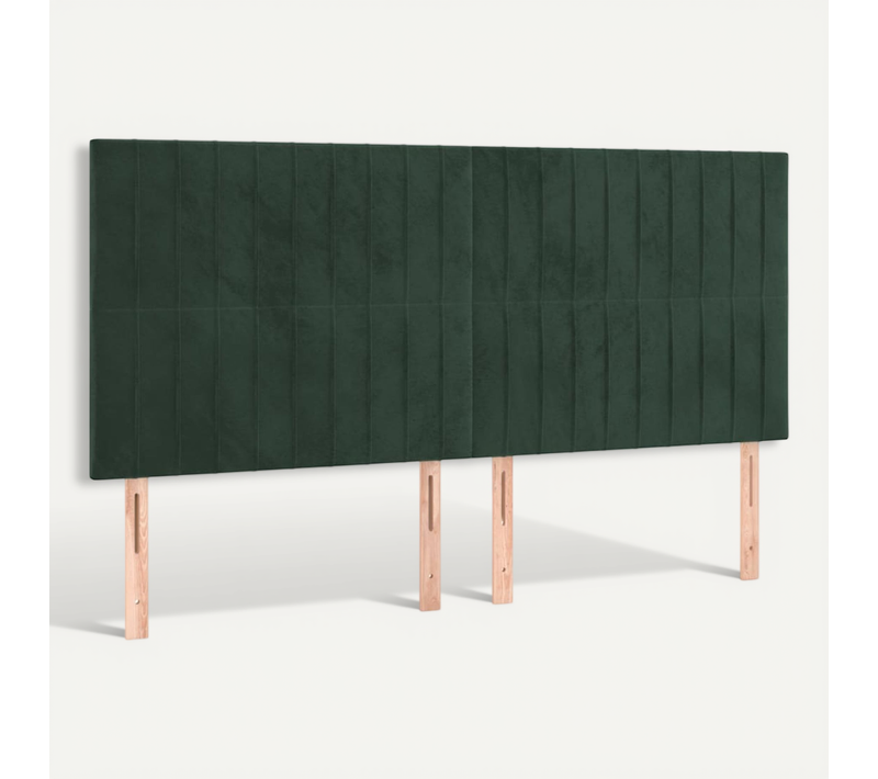 Tête De Lit Vert Foncé 160x5x118/128 Cm Velours