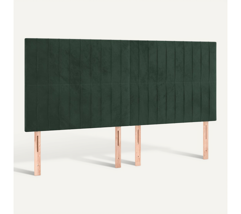 Tête De Lit Vert Foncé 180x5x118/128 Cm Velours