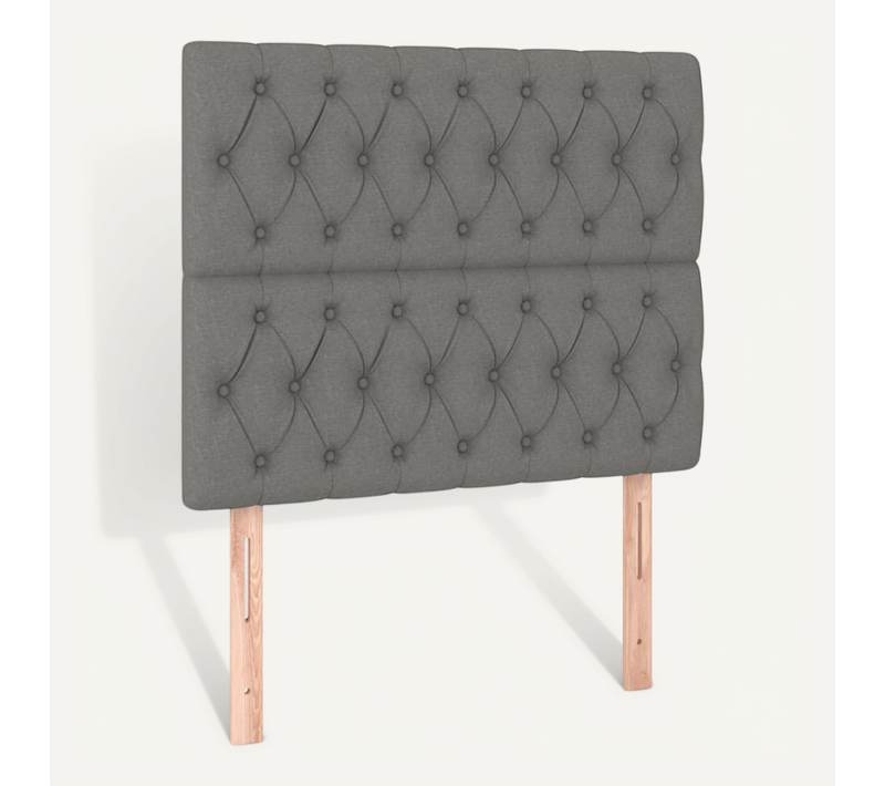 Tête De Lit Gris Foncé 100x7x118/128 Cm Tissu