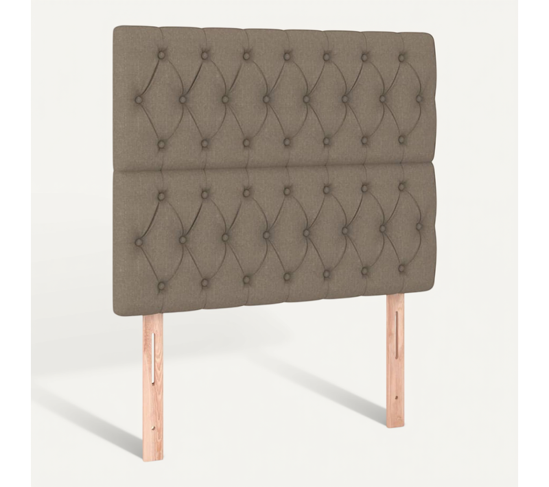 Tête De Lit Taupe 100x7x118/128 Cm Tissu