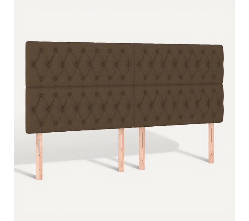 Tête De Lit Marron Foncé 180 X 7 X 118/128 Cm Tissu