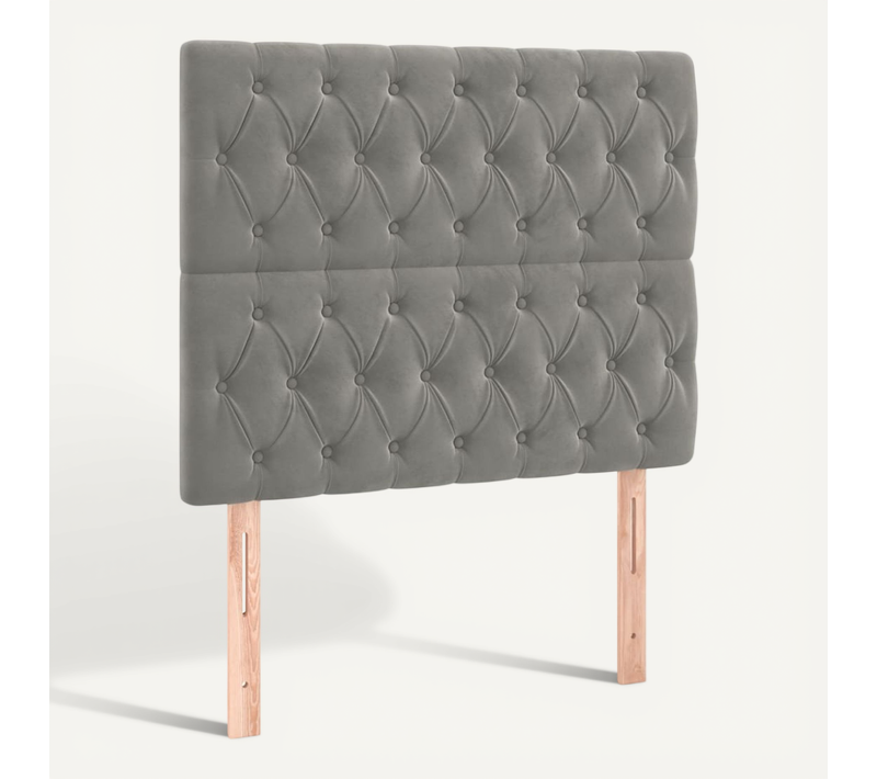 Tête De Lit Gris Clair 100x7x118/128 Cm Velours