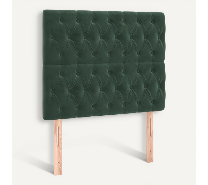 Tête De Lit Vert Foncé 100x7x118/128 Cm Velours