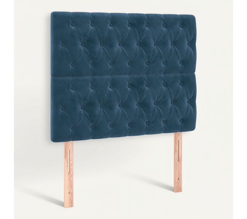 Tête De Lit Bleu Foncé 100x7x118/128 Cm Velours