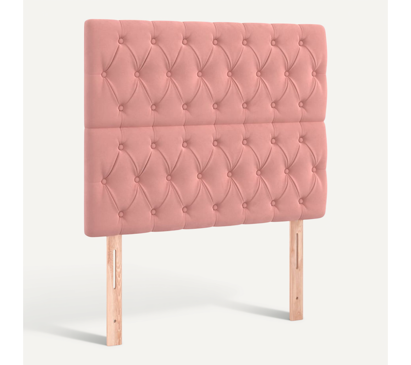Tête De Lit Rose 100x7x118/128 Cm Velours