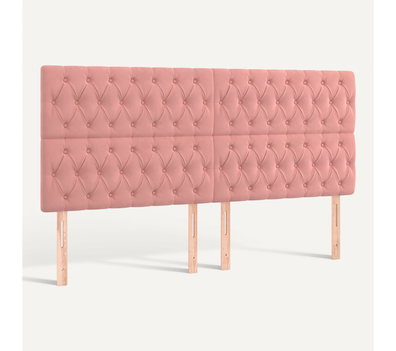 Tête De Lit Rose 180x7x118/128 Cm Velours