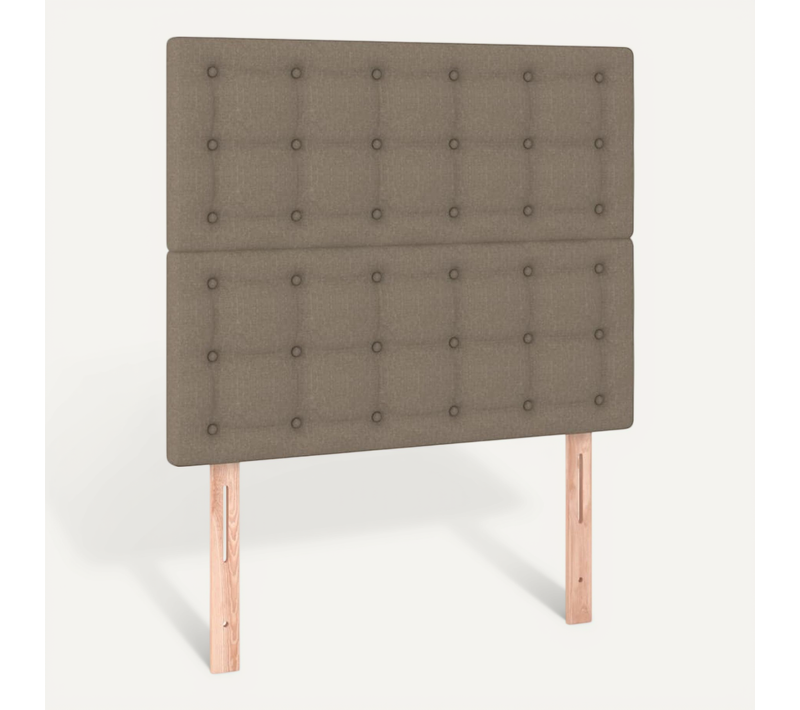 Tête De Lit Taupe 90x5x118/128 Cm Tissu