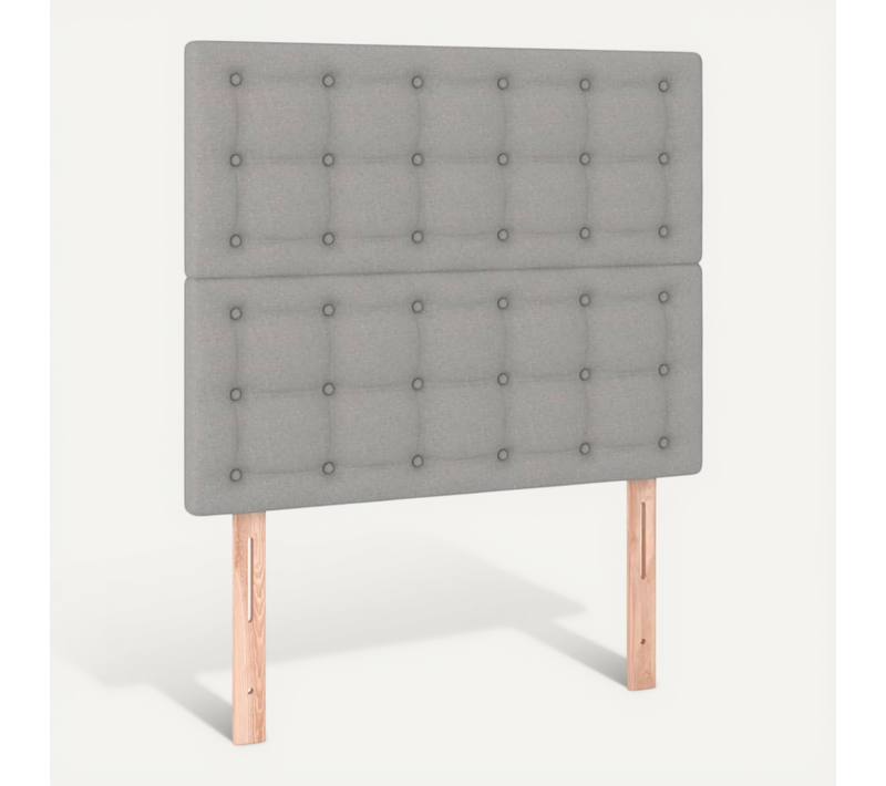 Tête De Lit Gris Clair 100x5x118/128 Cm Tissu