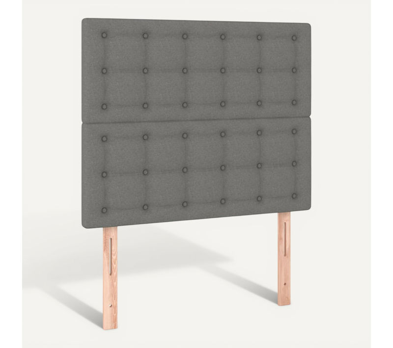 Tête De Lit Gris Foncé 100x5x118/128 Cm Tissu