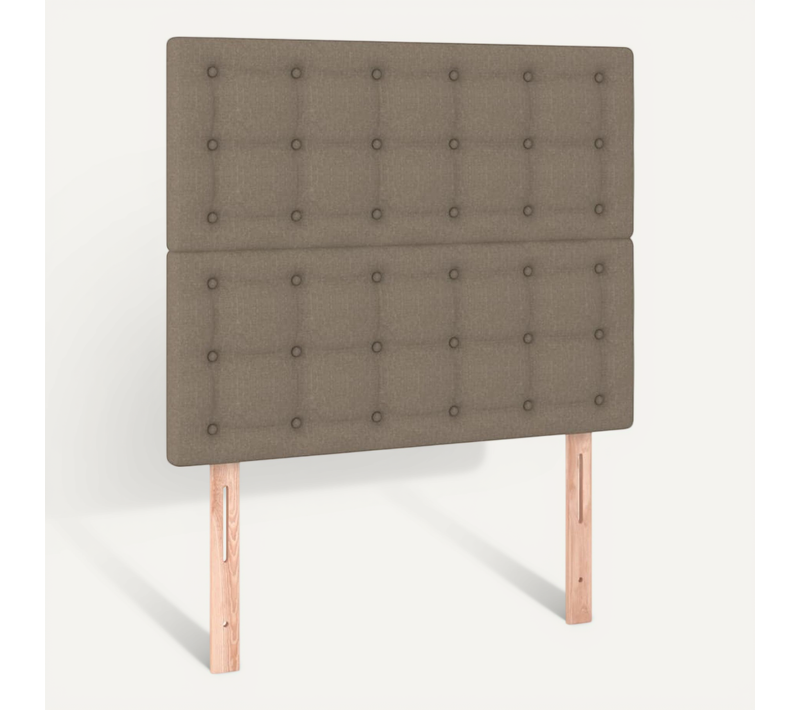 Tête De Lit Taupe 100x5x118/128 Cm Tissu