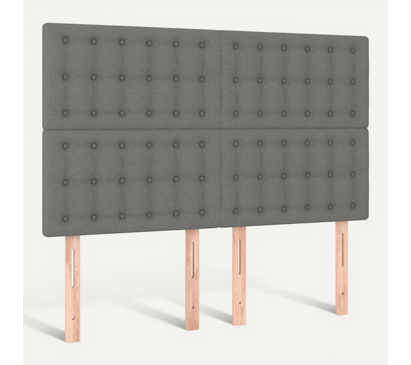 Tête De Lit Gris Foncé 144 X 5 X 118/128 Cm Tissu