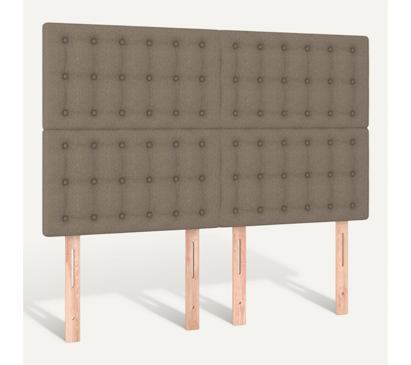 Tête De Lit Taupe 144x5x118/128 Cm Tissu