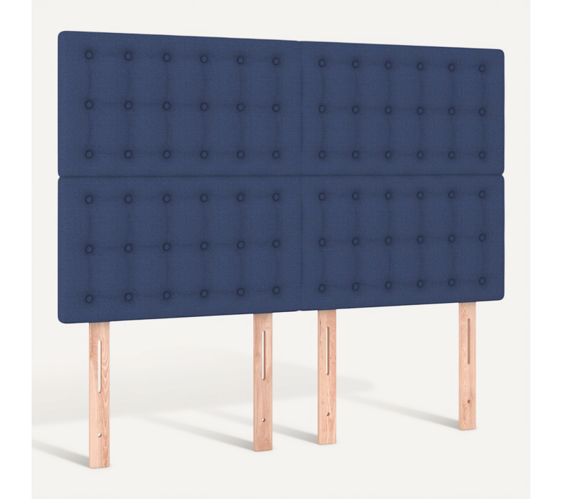 Tête De Lit Bleu 144x5x118/128 Cm Tissu