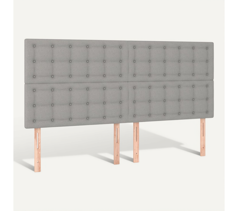 Tête De Lit Gris Clair 160 X 5 X 118/128 Cm Tissu