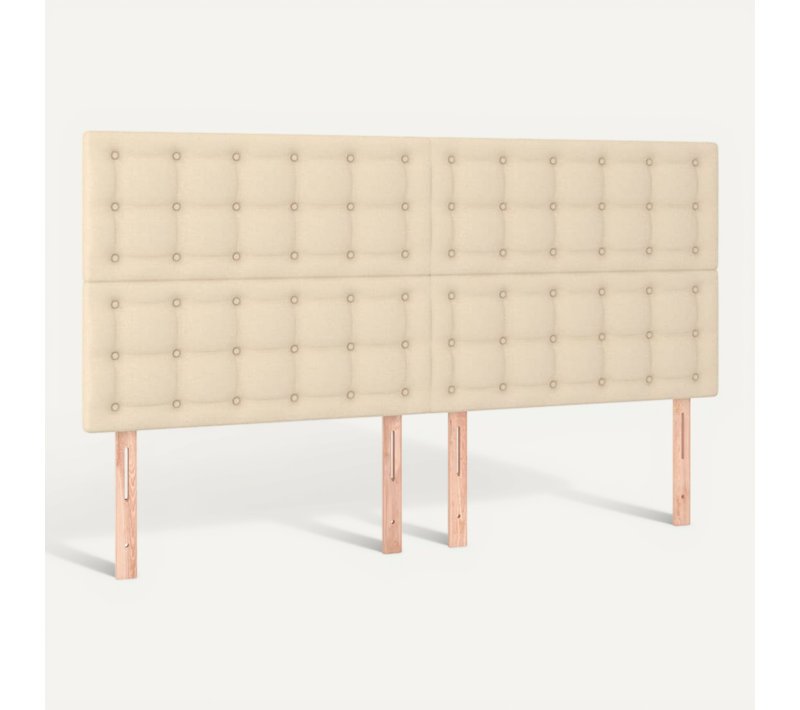 Tête De Lit Crème 160x5x118/128 Cm Tissu