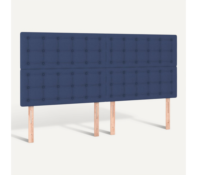 Tête De Lit Bleu 160x5x118/128 Cm Tissu