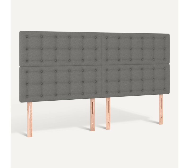 Tête De Lit Gris Foncé 180 X 5 X 118/128 Cm Tissu
