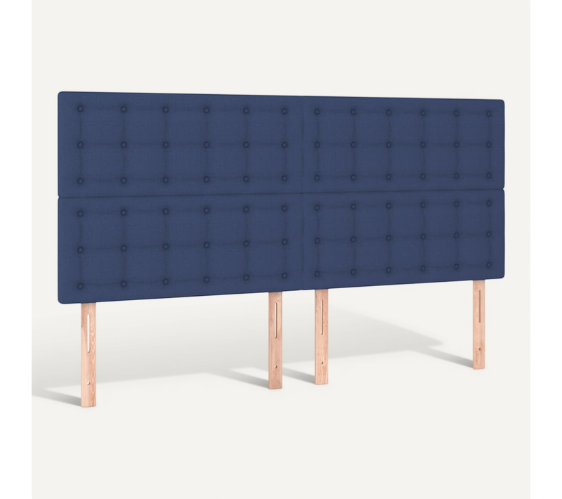 Tête De Lit Bleu 180x5x118/128 Cm Tissu