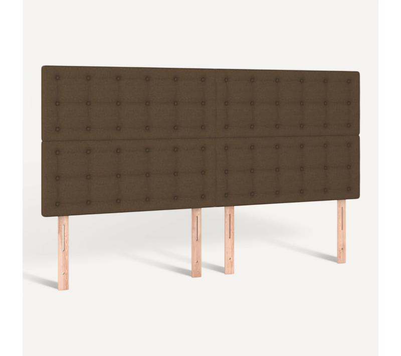 Tête De Lit Marron Foncé 200 X 5 X 118/128 Cm Tissu