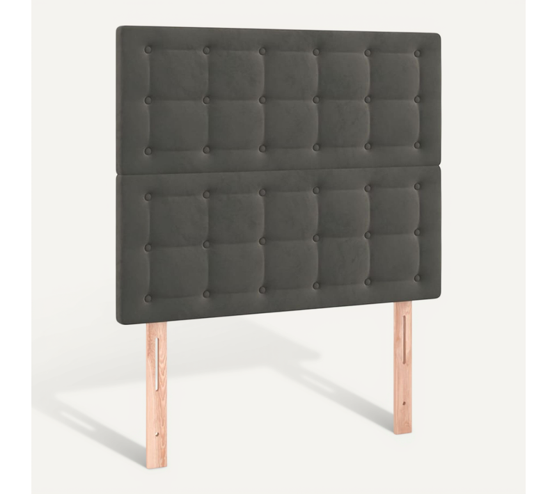 Tête De Lit Gris Foncé 100x5x118/128 Cm Velours