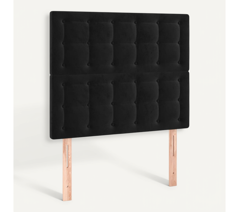 Tête De Lit Noir 100x5x118/128 Cm Velours