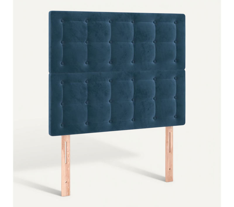 Tête De Lit Bleu Foncé 100x5x118/128 Cm Velours