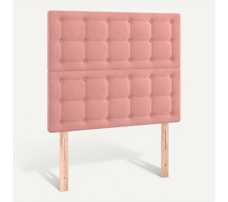 Tête De Lit Rose 100x5x118/128 Cm Velours