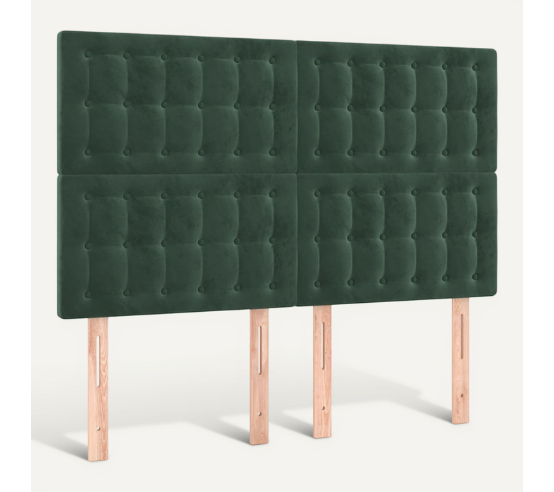 Tête De Lit Vert Foncé 144 X 5 X 118/128 Cm Velours