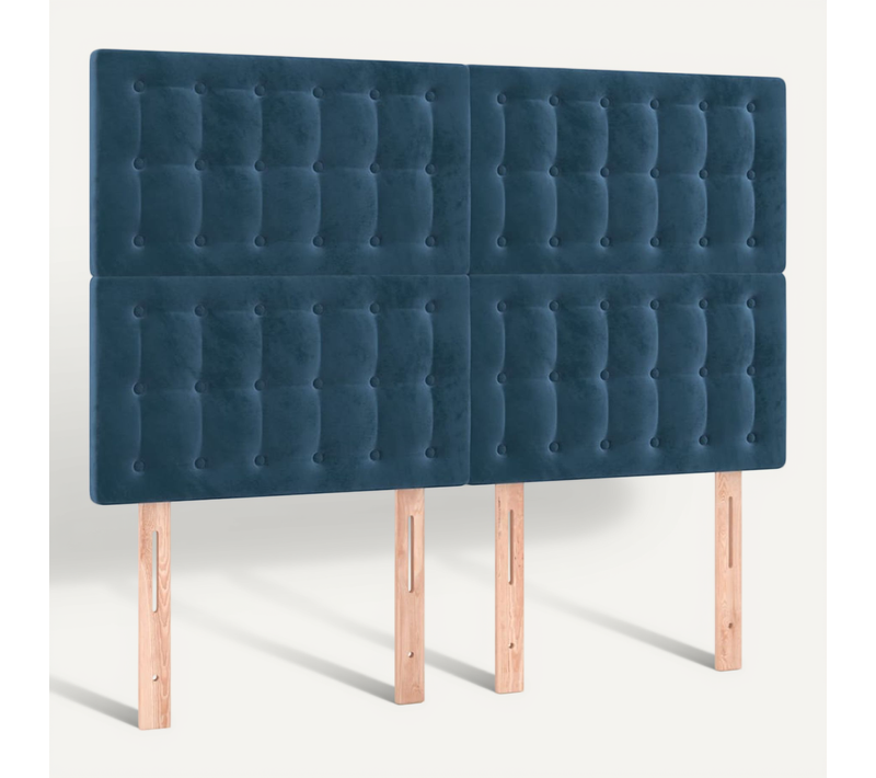 Tête De Lit Bleu Foncé 144 X 5 X 118/128 Cm Velours