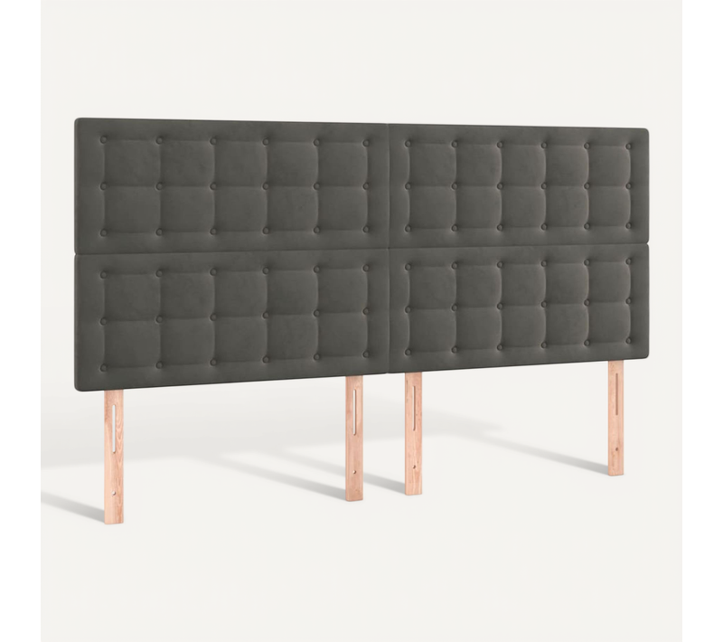 Tête De Lit Gris Foncé 160 X 5 X 118/128 Cm Velours