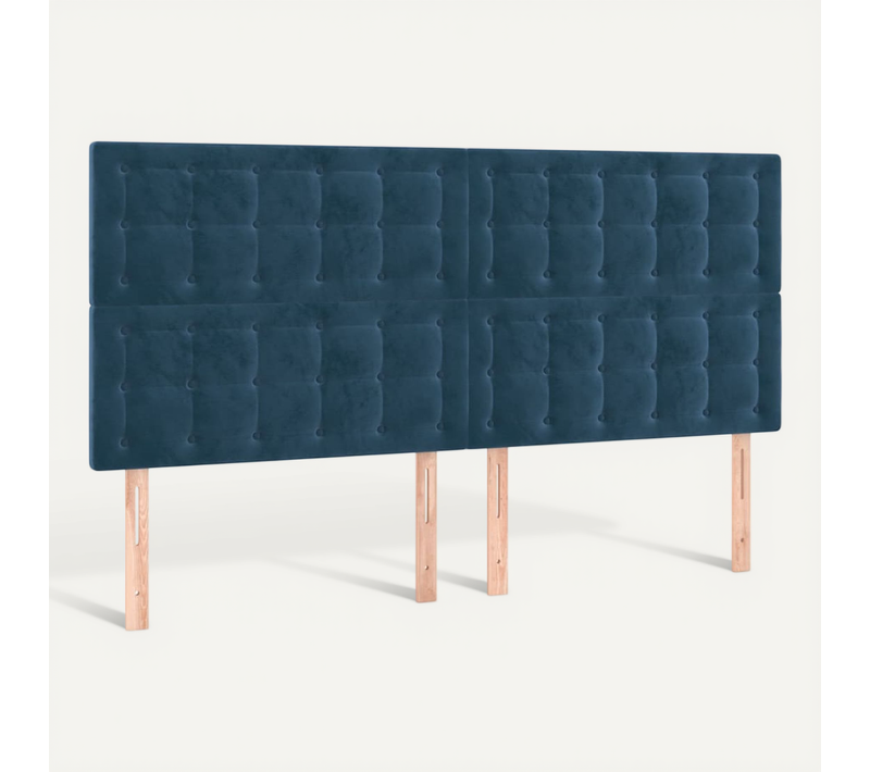 Tête De Lit Bleu Foncé 160 X 5 X 118/128 Cm Velours