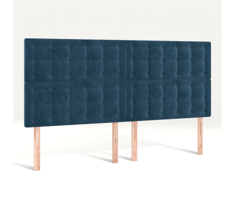 Tête De Lit Bleu Foncé 180 X 5 X 118/128 Cm Velours