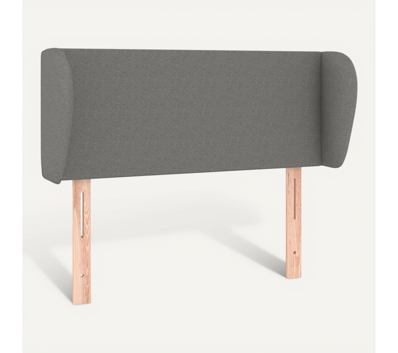Tête De Lit Avec Oreilles Gris Foncé 103x23x78/88 Cm Tissu