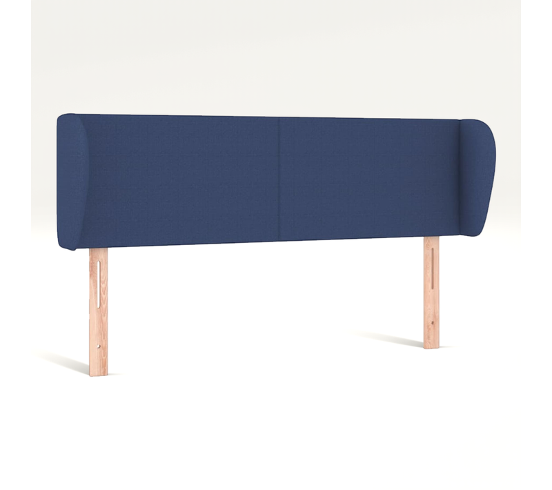 Tête De Lit Avec Oreilles Bleu 147x23x78/88 Cm Tissu