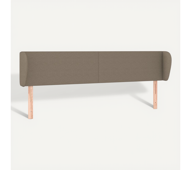 Tête De Lit Avec Oreilles Taupe 183x23x78/88 Cm Tissu