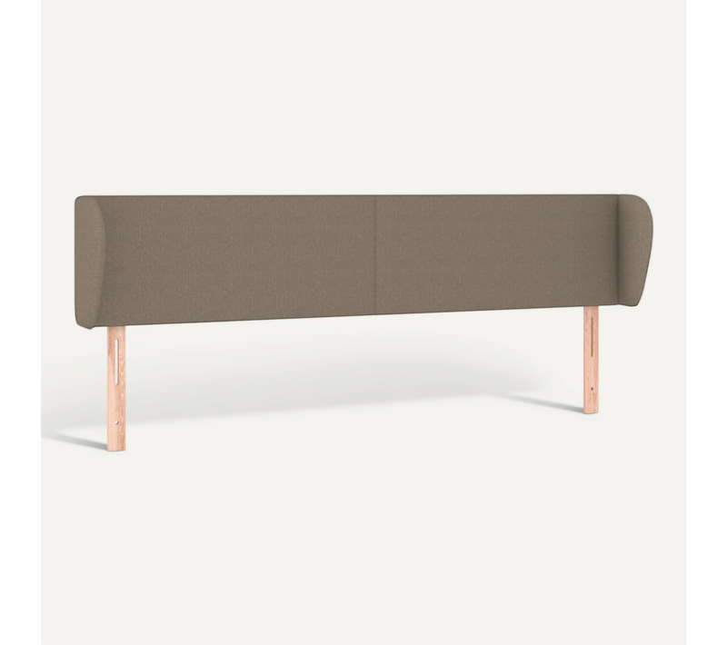 Tête De Lit Avec Oreilles Taupe 203x23x78/88 Cm Tissu