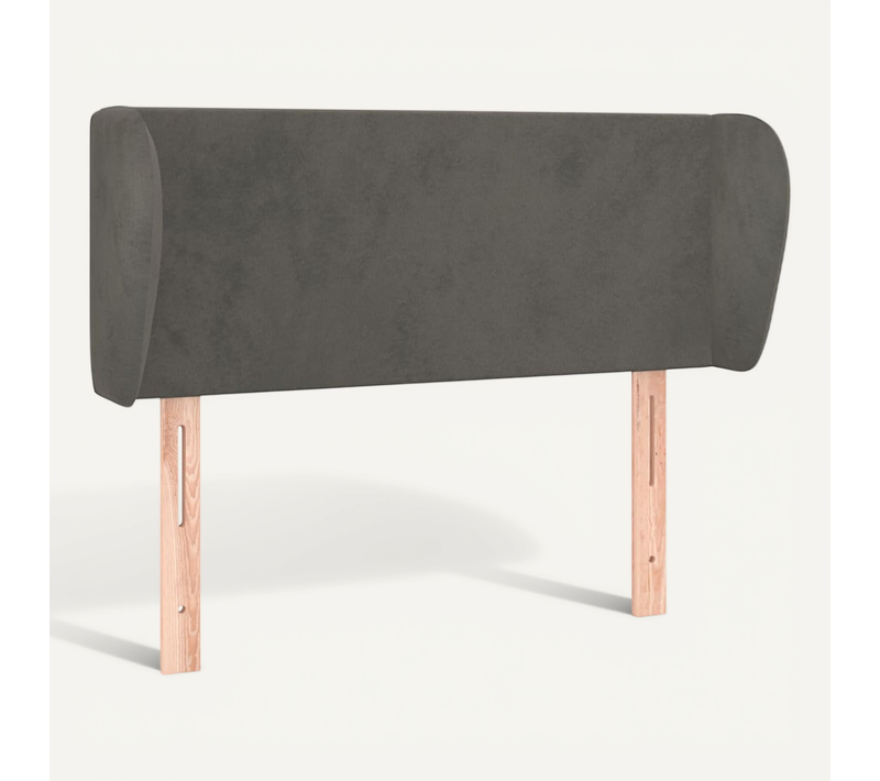 Tête De Lit Avec Oreilles Gris Foncé 83x23x78/88 Cm Velours