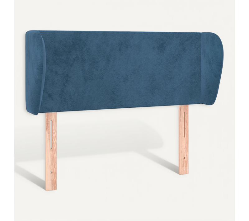 Tête De Lit Avec Oreilles Bleu Foncé 83x23x78/88 Cm Velours