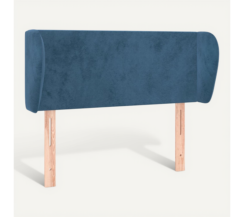 Tête De Lit Avec Oreilles Bleu Foncé 93x23x78/88 Cm Velours