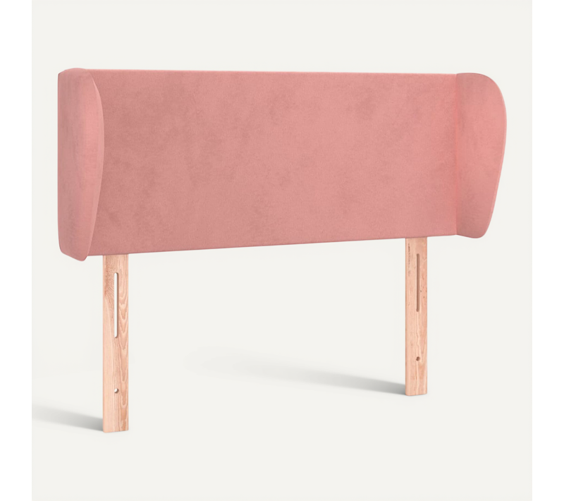 Tête De Lit Avec Oreilles Rose 93x23x78/88 Cm Velours