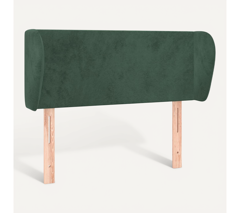 Tête De Lit Avec Oreilles Vert Foncé 103x23x78/88 Cm Velours