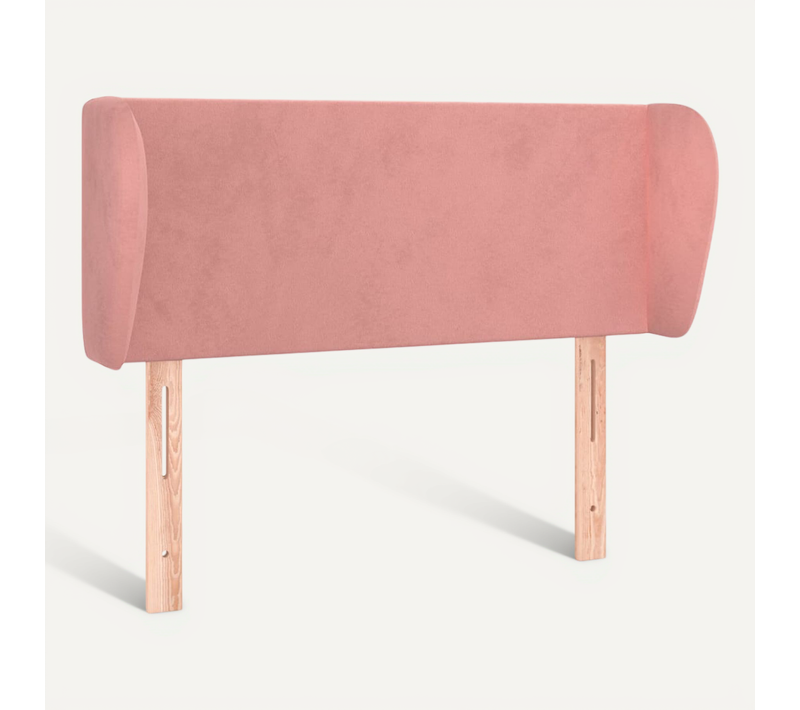 Tête De Lit Avec Oreilles Rose 103x23x78/88 Cm Velours