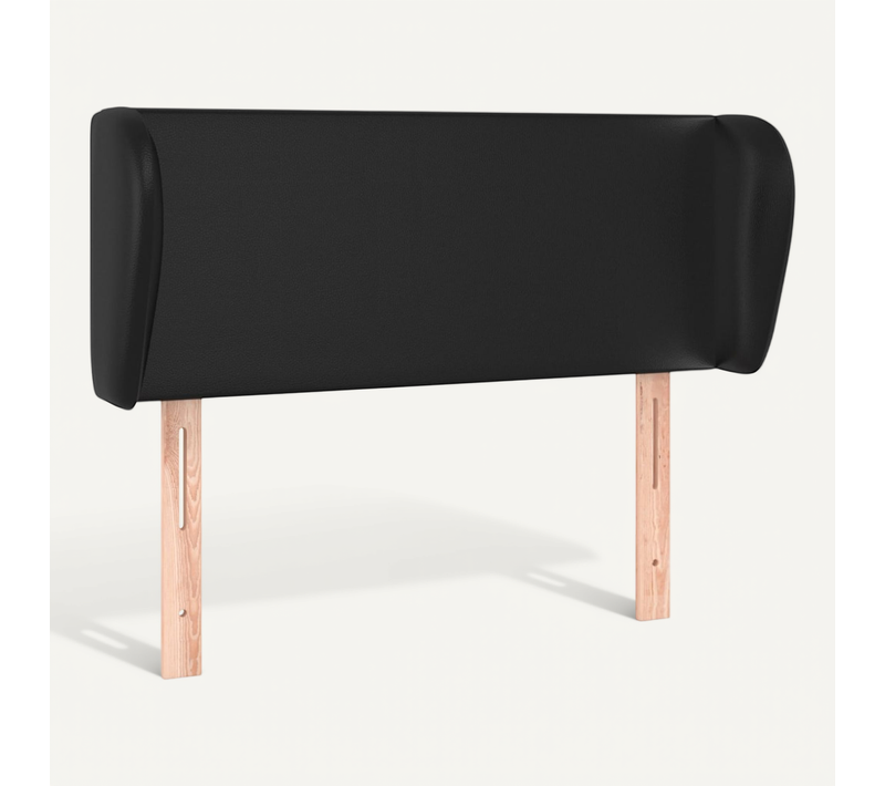Tête De Lit Avec Oreilles Noir 83x23x78/88 Cm Simili