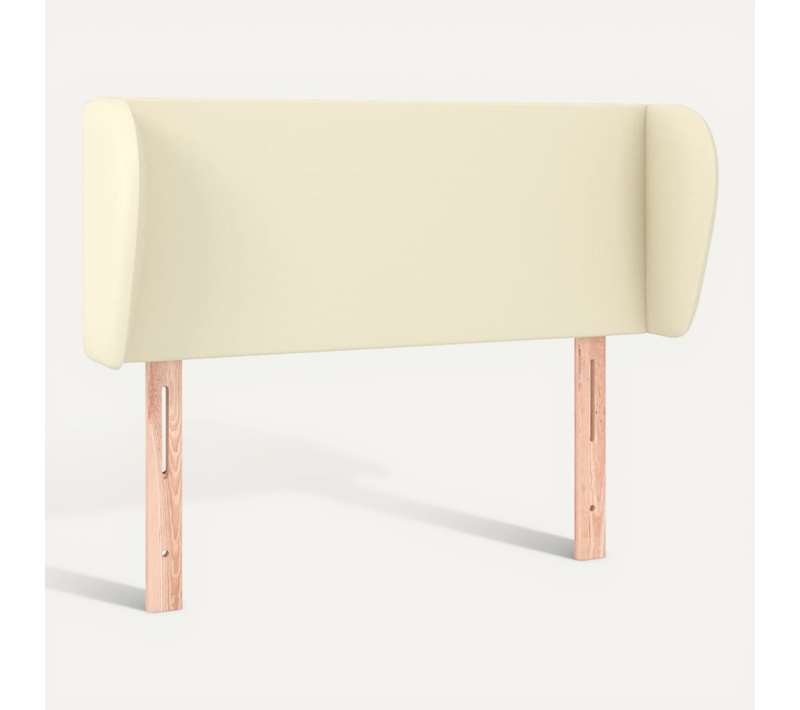 Tête De Lit Avec Oreilles Crème 83x23x78/88 Cm Simili