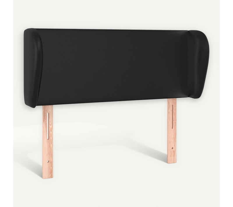 Tête De Lit Avec Oreilles Noir 93x23x78/88 Cm Simili