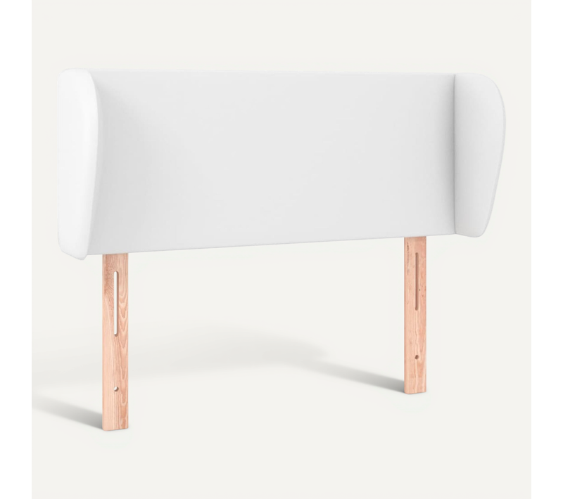 Tête De Lit Avec Oreilles Blanc 93x23x78/88 Cm Simili