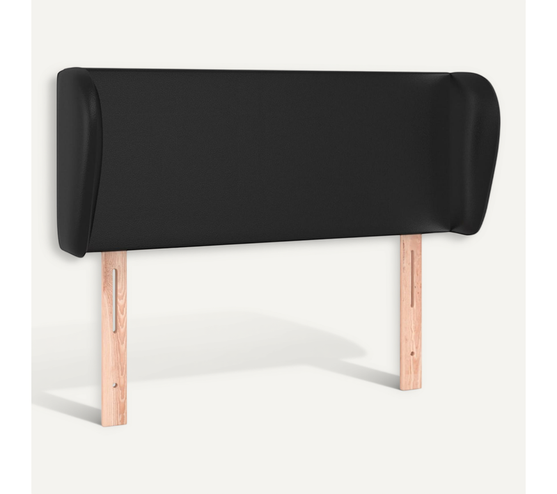 Tête De Lit Avec Oreilles Noir 103x23x78/88 Cm Simili
